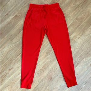 Zyia Red Don’t Wake Me Thermal Joggers, worn once